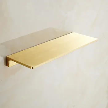 

2018 Newly Solid Brass Brushed Gold Bathroom Shelves Bathroom Dressing table Shelf Shower Caddy Rack Bathroom Accessories