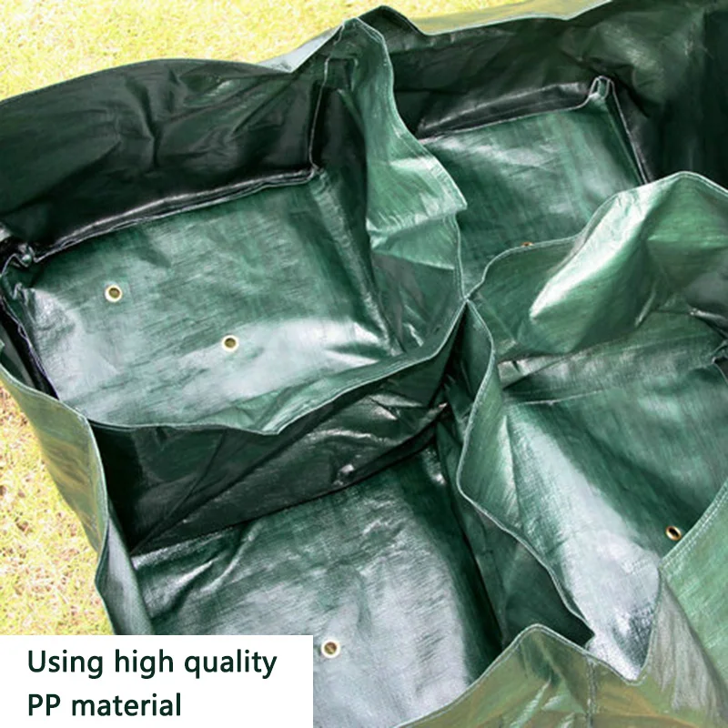 4 Сетками зеленый PE Пластик растут мешок мелкая тарелка сумка овощных теплиц, ящик для комнатных растений, огород; сад инструменты аксессуары