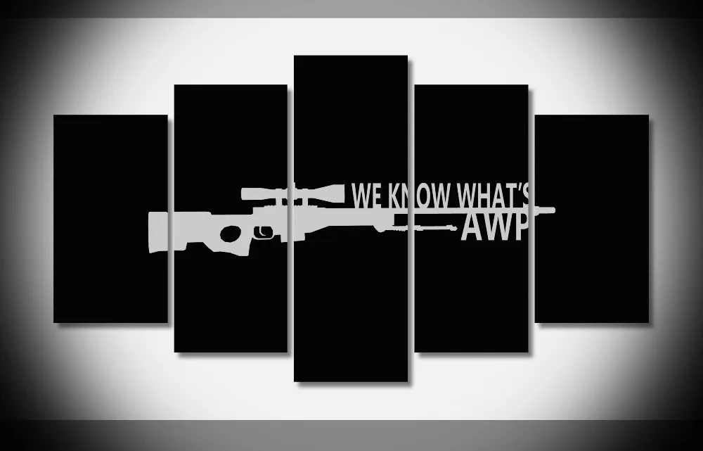 

8166 go cs awp sniper rifle long range poster Framed Gallery wrap art print home wall decor wall picture Already to hung digital