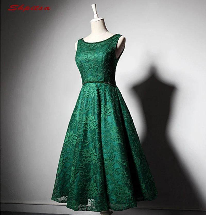 green graduation dress