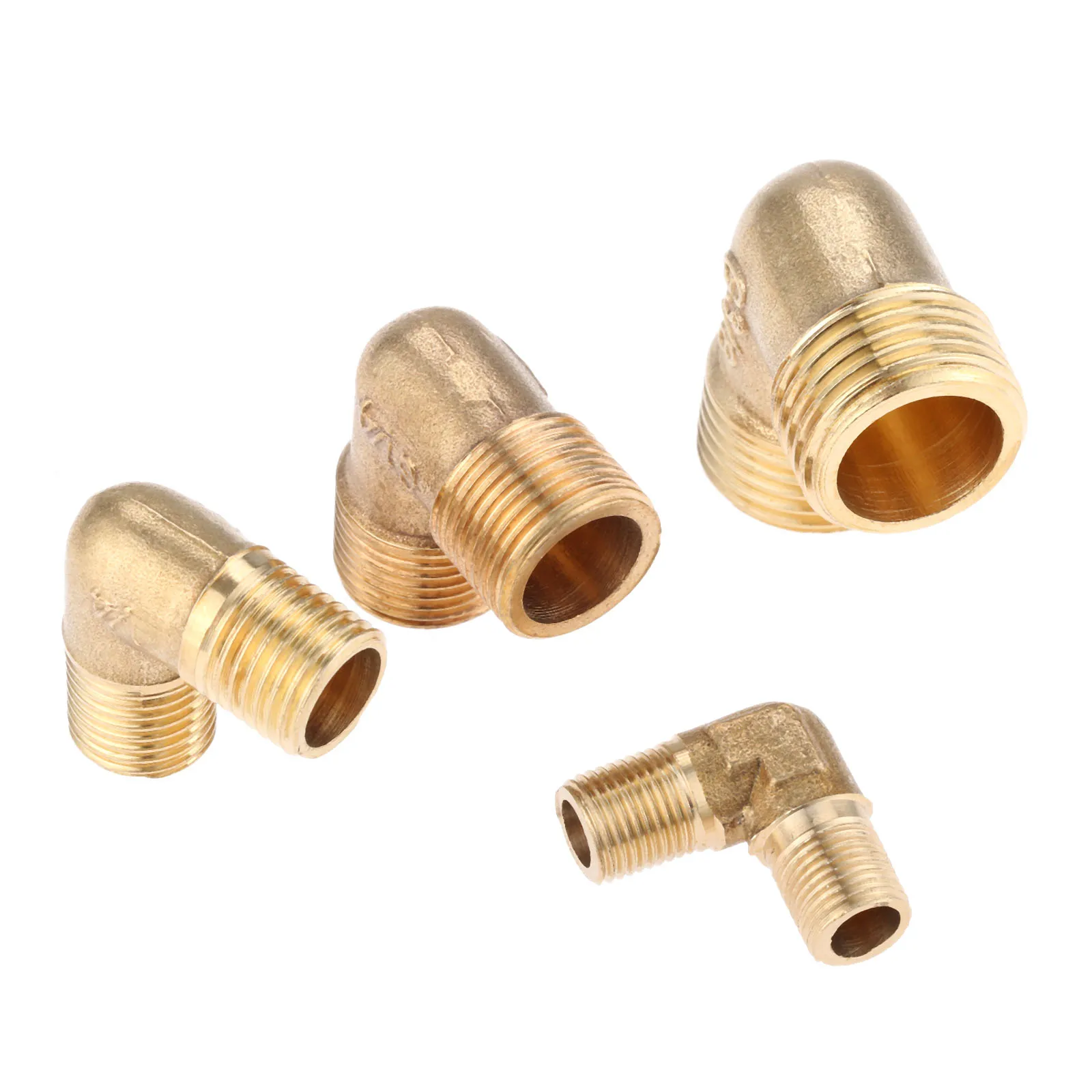 1/8" 1/4" 3/8" 1/2" Brass Fitting Connector BSP Male Thread 90 Deg Elbow Pipe Fitting Pneumatic Connector Coupler For Air Water