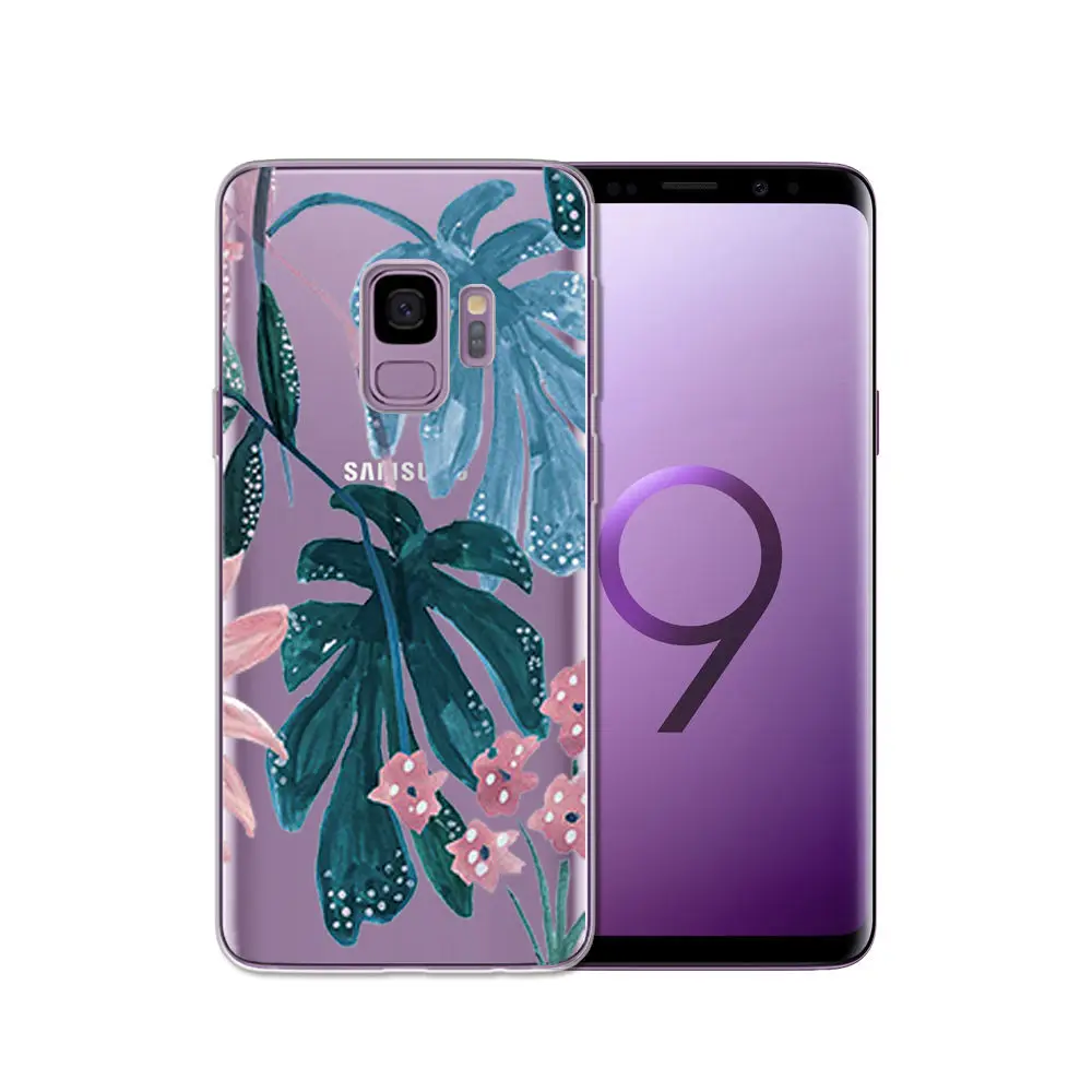 Painted Fundas FOR Samsung Galax s5 S6 S7 S8 S9 Soft TPU Phone Cover FOR Samsung S6 edge S8 Plus S9 Plus Clear Silicone cases (17)