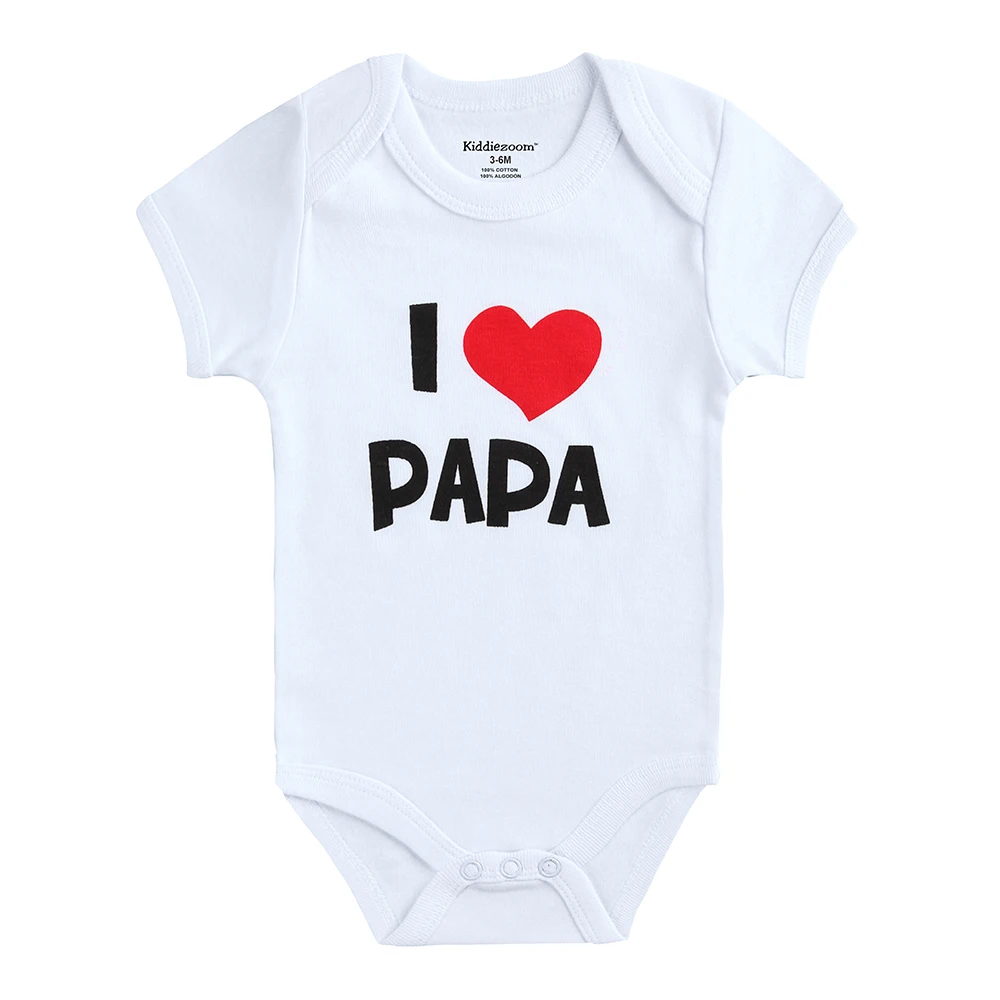 Дизайн, Детские боди из хлопка с принтом «Я люблю папу», мягкие однотонные комбинезоны для близнецов, мальчиков и девочек, одежда унисекс для новорожденных, 1 предмет