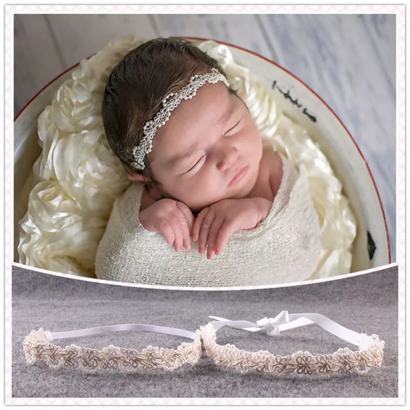 Lovely Baby Kids Girls Headband Photography Props Newborn Toddler Hair Band Accessories Children Pearl Flower Fashion Hair Band