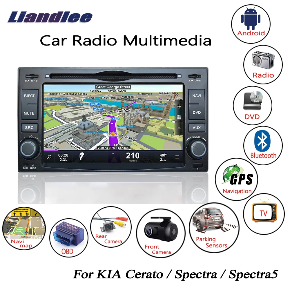 Perfect Liandlee For KIA Cerato / Spectra / Spectra5 2003~2008 Android Car Radio CD DVD Player GPS Navi Navigation Maps Camera OBD TV 10