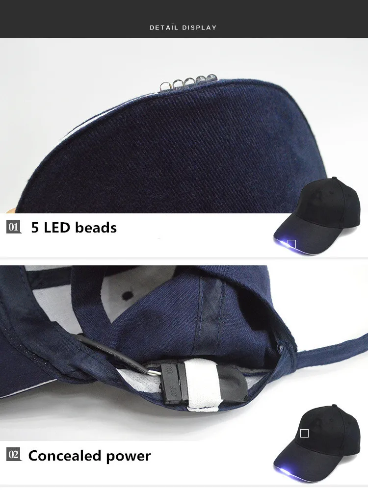 Светодиодный фонарь, кепка s, камуфляжная шапка в стиле хип-хоп, осенняя и зимняя шапка для рыбалки на открытом воздухе, освещение для альпинизма, бейсбольная кепка с утиным язычком
