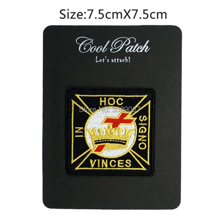 Масонская эмблема на тамплиеров Вышитая панк аппликация в стиле рокабилли