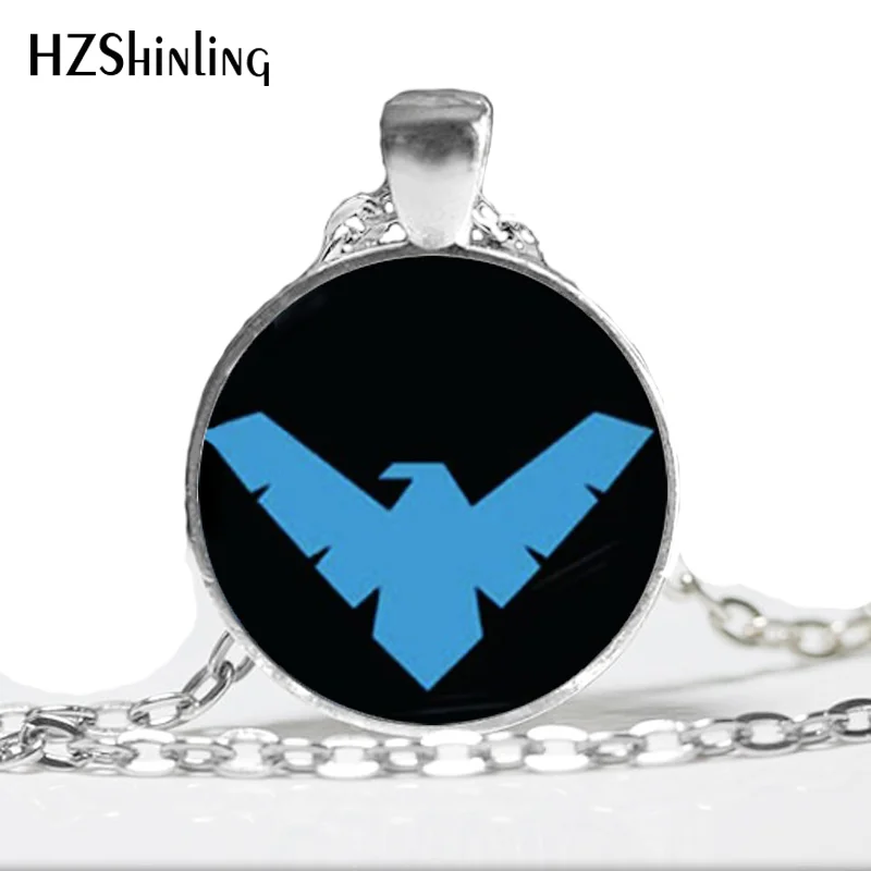 

HZ--A511 New nightwing Logo Necklace Superhero Pendant nightwing Logo Jewelry Personalized Picture Necklace HZ1