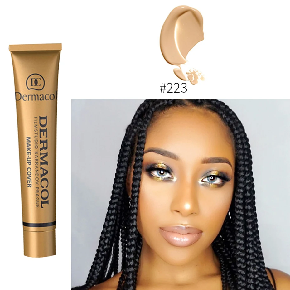 Capa de Maquiagem Dermacol Autêntico Original Corretivo Primer Base Maquiagem Fundação Paleta Contorno Profissional 100% 30g 30 30g corretivo primer base maquiagem fundação paleta