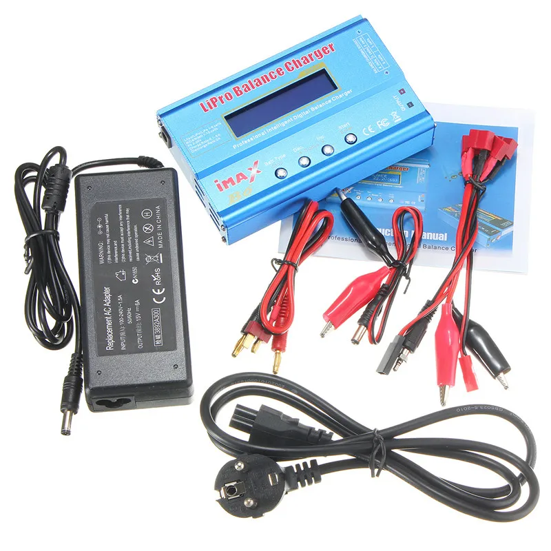 For RC Drone FPV Digital 80W 1-6S RC Lipo NiMH Battery Balance Charger Discharger with Power Adapter US/UK/EU/AU Plug - Цвет: With Adapter AU Plug