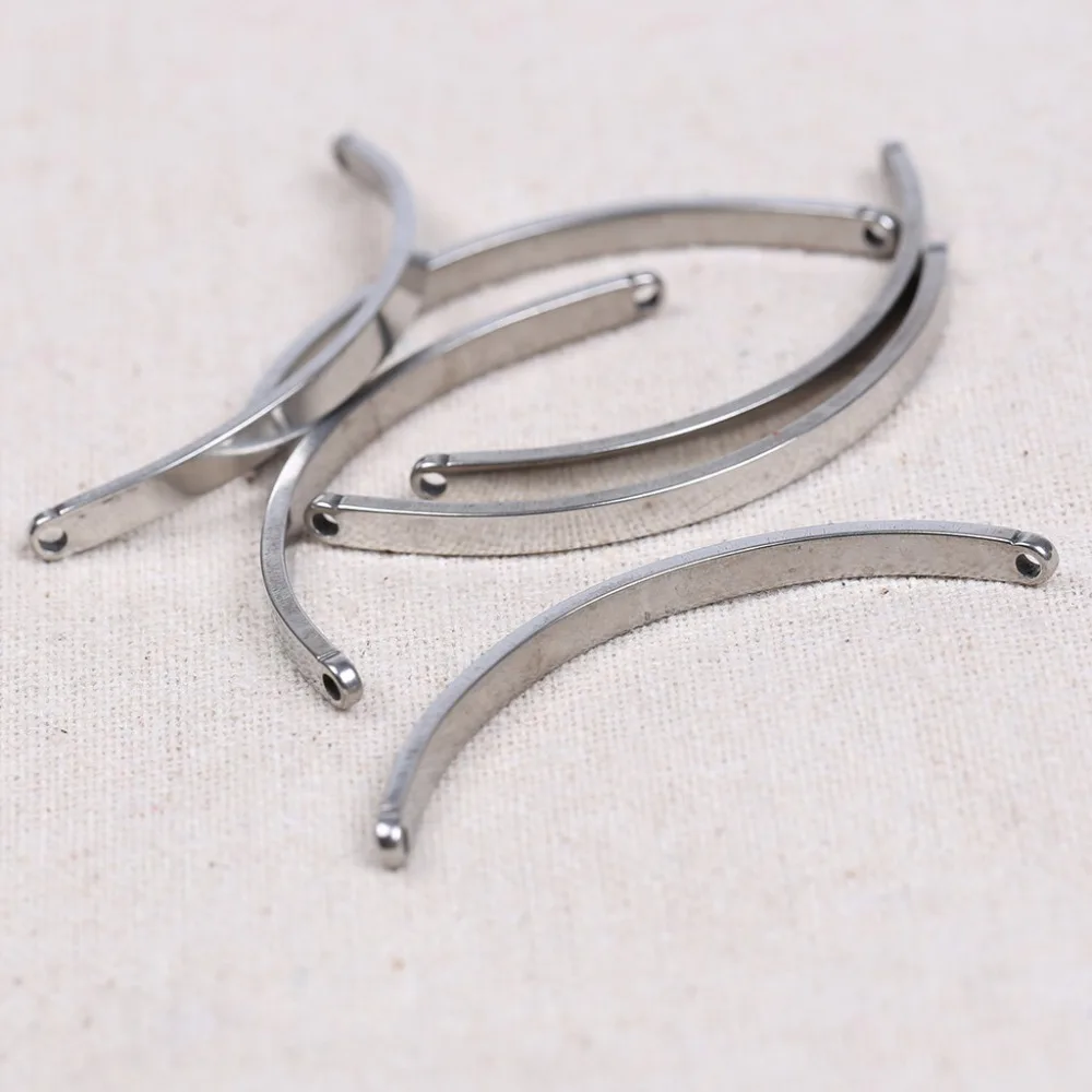 reidgaller 10pcs stainless steel bracelet curve diy cuff bracelets