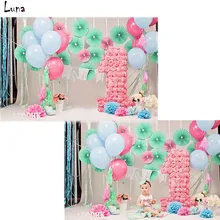 Ballon Vinyl Fotografie Hintergrund Für Geburtstagsfeier Oxford Hintergrund Für Neugeborenen fotostudio Requisiten F2751