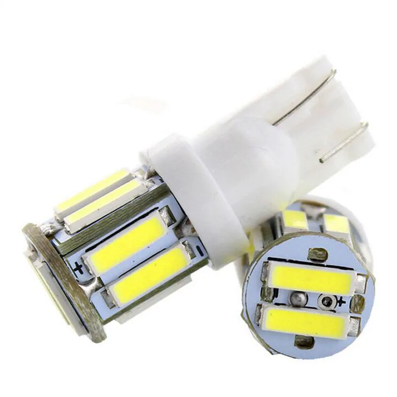 4x T10 W5W LED bulb 10 SMD 7020 194 168 2825 T10 Wedge Replacement lights T10 White Signal Trunk