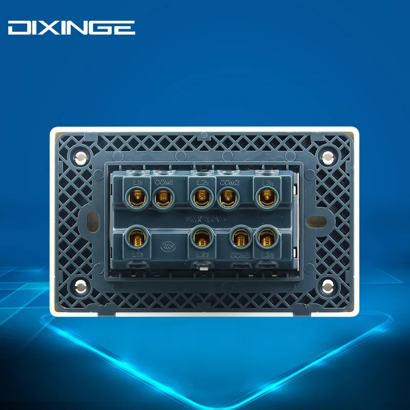 القياسية الأمريكية 118 مللي متر PC لوحة الجدار التبديل ل المنزلية إمدادات الطاقة 3 عصابة 1Way التبديل 110-250 V 10-16A