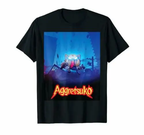 Aggretsuko сезон 2 ярость постер арт Футболка мужская хип-хоп смешные футболки дешевая