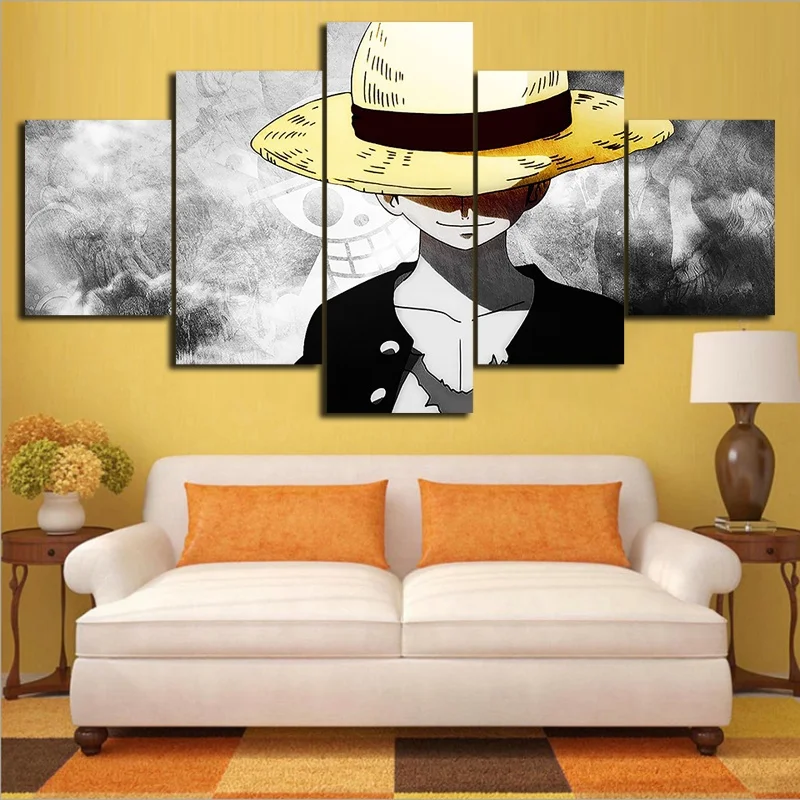 5-Piece-HD-Wall-Art-Anime-Poster-Picture-One-Piece-Monkey-D-Luffy-Poster-Wall-Painting