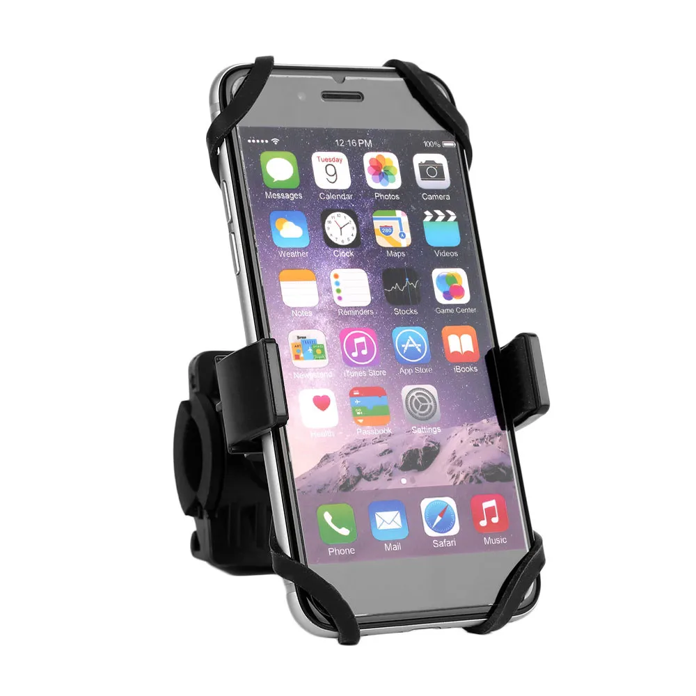 Universal Bike Bicycle Motorcycle Handlebar Mount Holder Mobile Cell Phone Holder With Silicone Support For iphone 6s SmartPhone