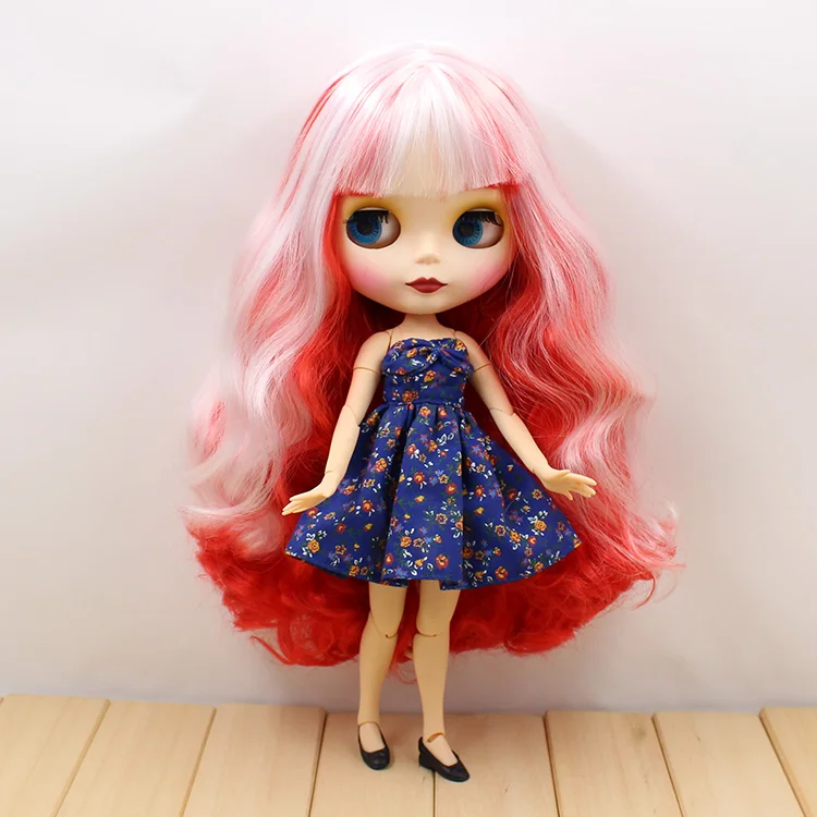 

Free shipping blyth doll diy fashion long hair nude blyth dolls 19 joint body doll toys