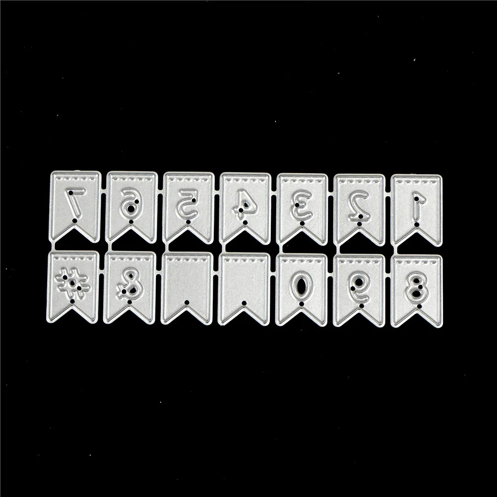 

1Pcs Digital Corner Flag Meta Cutting Die Stencil for DIY Scrapbooking Photo Album Embossing Paper Cards Craft Embossing Stencil