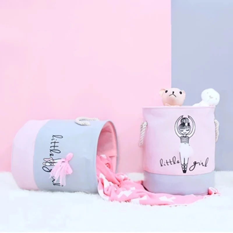 MICCK الغسيل سلة الحديثة المنزل أزياء القماش نزهة الطازجة جميل فتاة الملابس المنظم الحمام أشتات لعبة تخزين سلة