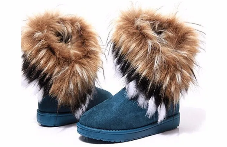 2016 New Fashion Women Snow Boots Round Toe Solid Fur Warm Woman Boots Comfortable Wild Casual Women Shoes Free Shipping ST910 (4)