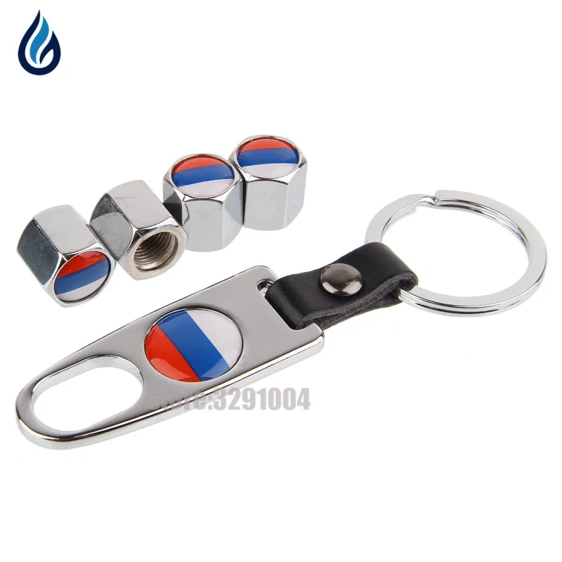 

Russian Flag Logo Car Wheel Tire Valve Caps Cover Key Chain For Toyota Corolla Hyundai Creta Renault Duster Lifan X60 Kia Rio 3
