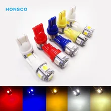 10 шт. T10 габаритный светодиодный светильник Авто Клин W5W 5-SMD 5050 для автомобильной лампы T 10 192 168 194 12V парковочные огни Поворотная сигнальная лампа