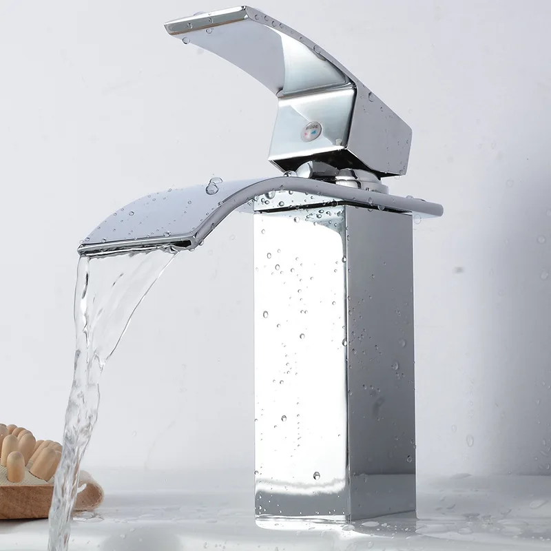 

Square Wide Mouth Faucet Copper Alloy Faucet for Bathroom Basin TB Sale
