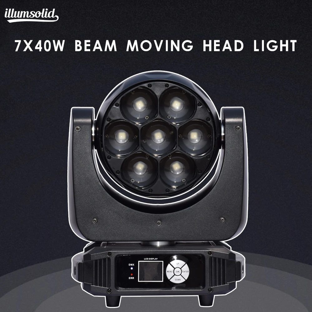 

Stage DJ Lights 7x40W Lighting Sound Activated Spotlight for Club Bar DJ Show Wedding Ceremony Home Party