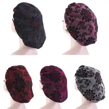 Женская кепка chemo Hair Loss Hat Ночная шапочка для сна эластичная лента головной шарф Тюрбан береты бини черепа напечатанная химиотерапия Рак Кепка