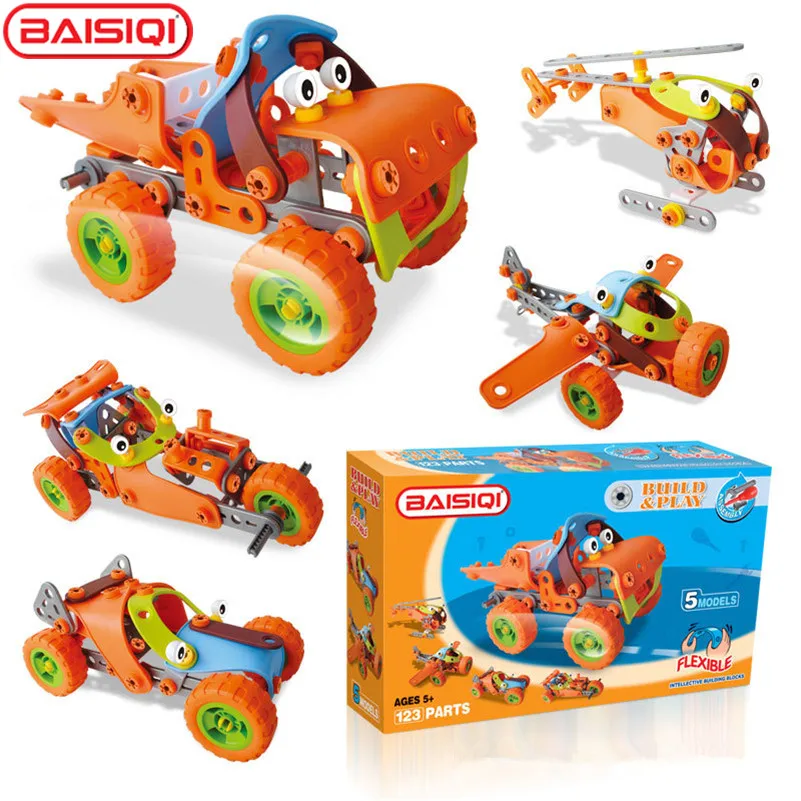 

BAISIQI Trending Flexible Tool Assembly toy with Bolt Nut Wrench Screwdriver for boy Kid child Pretend Play DIY Montessori toy