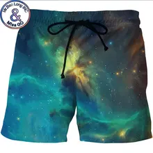 Мужские быстросохнущие летние пляжные шорты Плавки модные космические Galaxy пляжные шорты мужские повседневные шорты в стиле хип-хоп с карманами