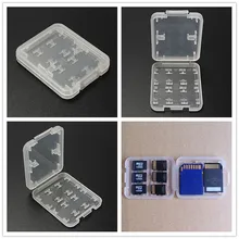 8 в 1 протектор держатель пластик прозрачный Micro для SD SDHC TF MS карта памяти Чехол Box сумка шт