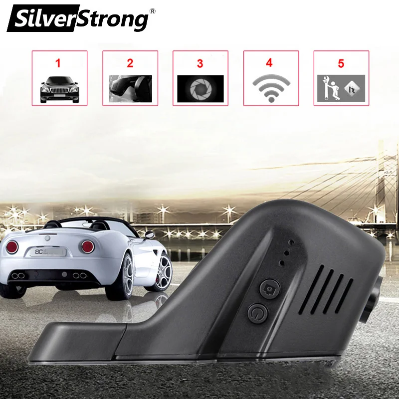 SilverStrong Топ Автомобильный видеорегистратор WIFI DVR 1080P Novatek 96658 с двумя объективами