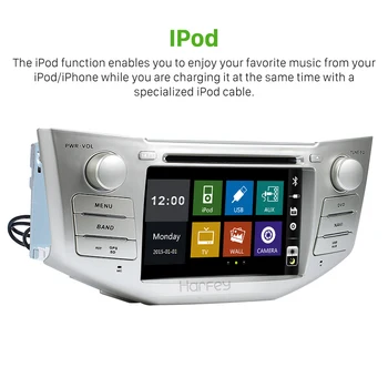 

Harfey Car 2DIN 7" DVD Player HD Autoradio GPS Stereo Touch Screen for Lexus RX 300 330 350 400H 2003-2010 support Bluetooth USB