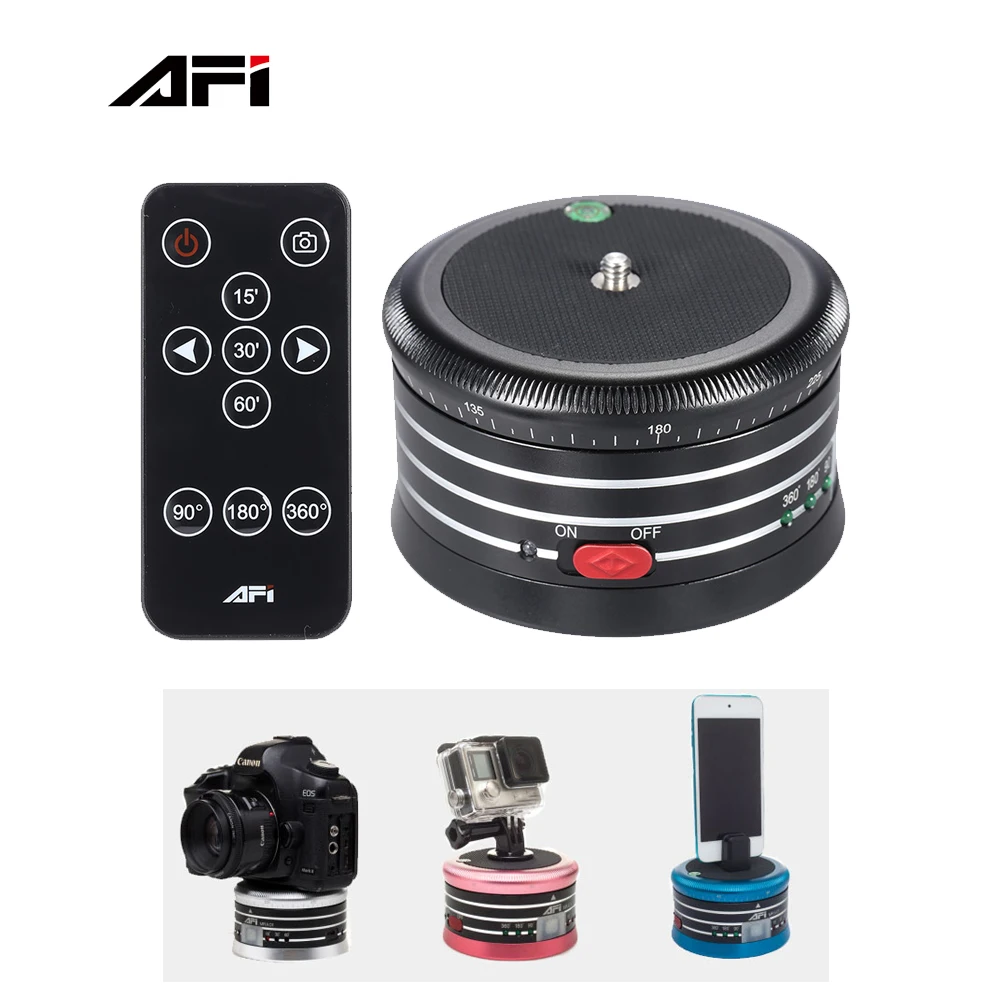 

AFI MRA01 Professional 360 Degree Panorama Head Metal Electric Ball Head for GoPro hero 4 SJCAM SJ4000 Action Camera Smartphones