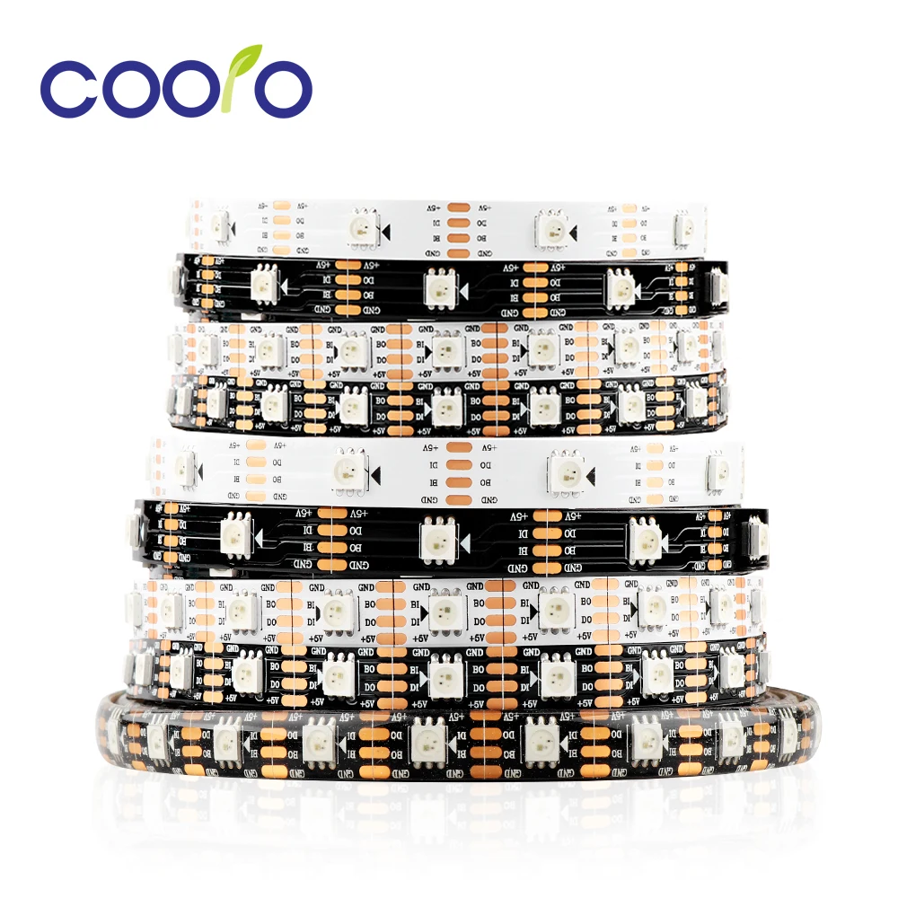 

WS2813 RGB Full Color Smart individually LED Pixel Strip Light 5m IP30/IP65 DC5V Addressable Dual-signal,WS2812B Upgrade Version