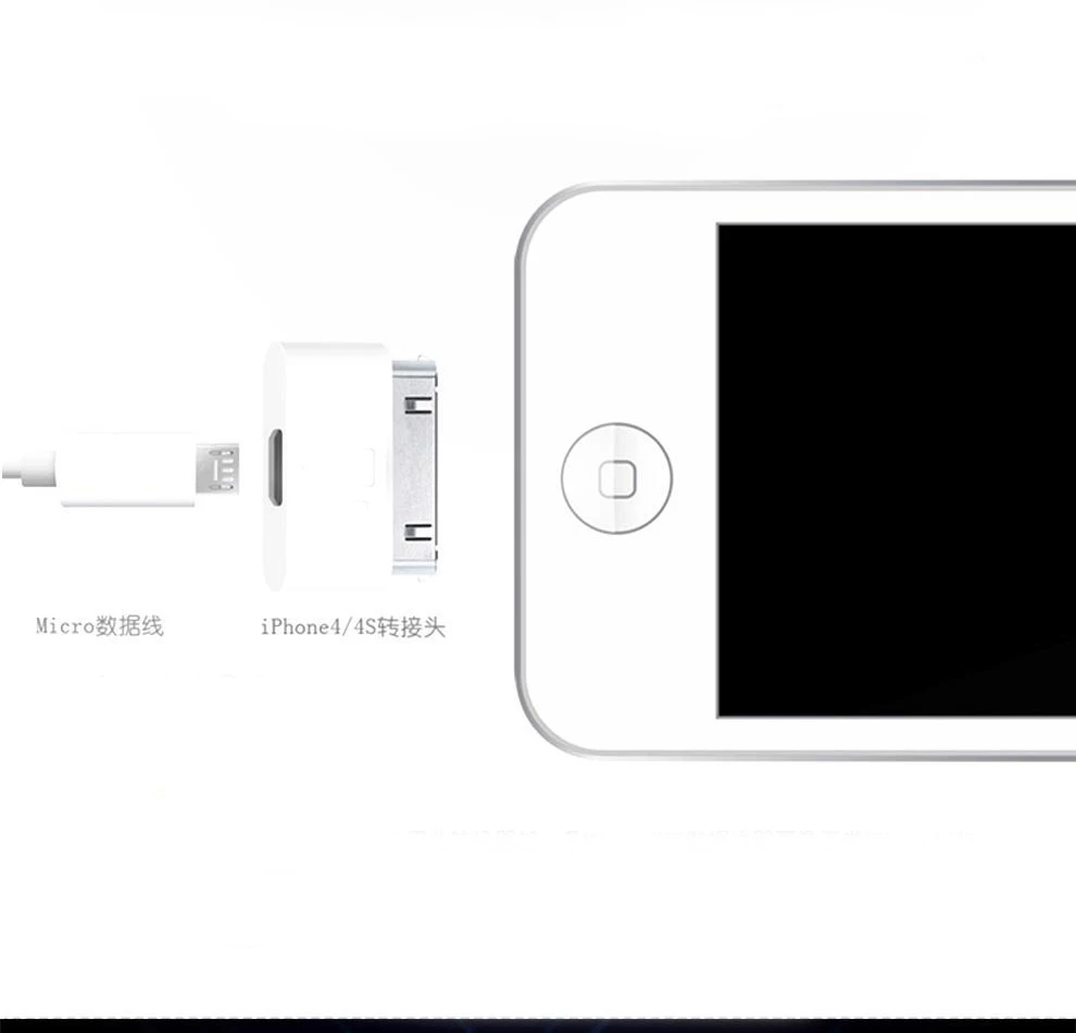 Женский Micro 2,0 USB на штекер для apple 30 Pin iPhone4 4S touch4 iPad2 3 зарядный адаптер конвертер микро кабель зарядное устройство адаптер