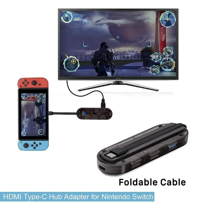 Универсальный 7-в-1 Тип-C USB концентратор 1* USB 3,0+ 2* USB2.0+ 1* HDMI+ 1* устройство для считывания с tf-карт+ 1* SD кард-ридер многофункциональное устройство для чтения карт