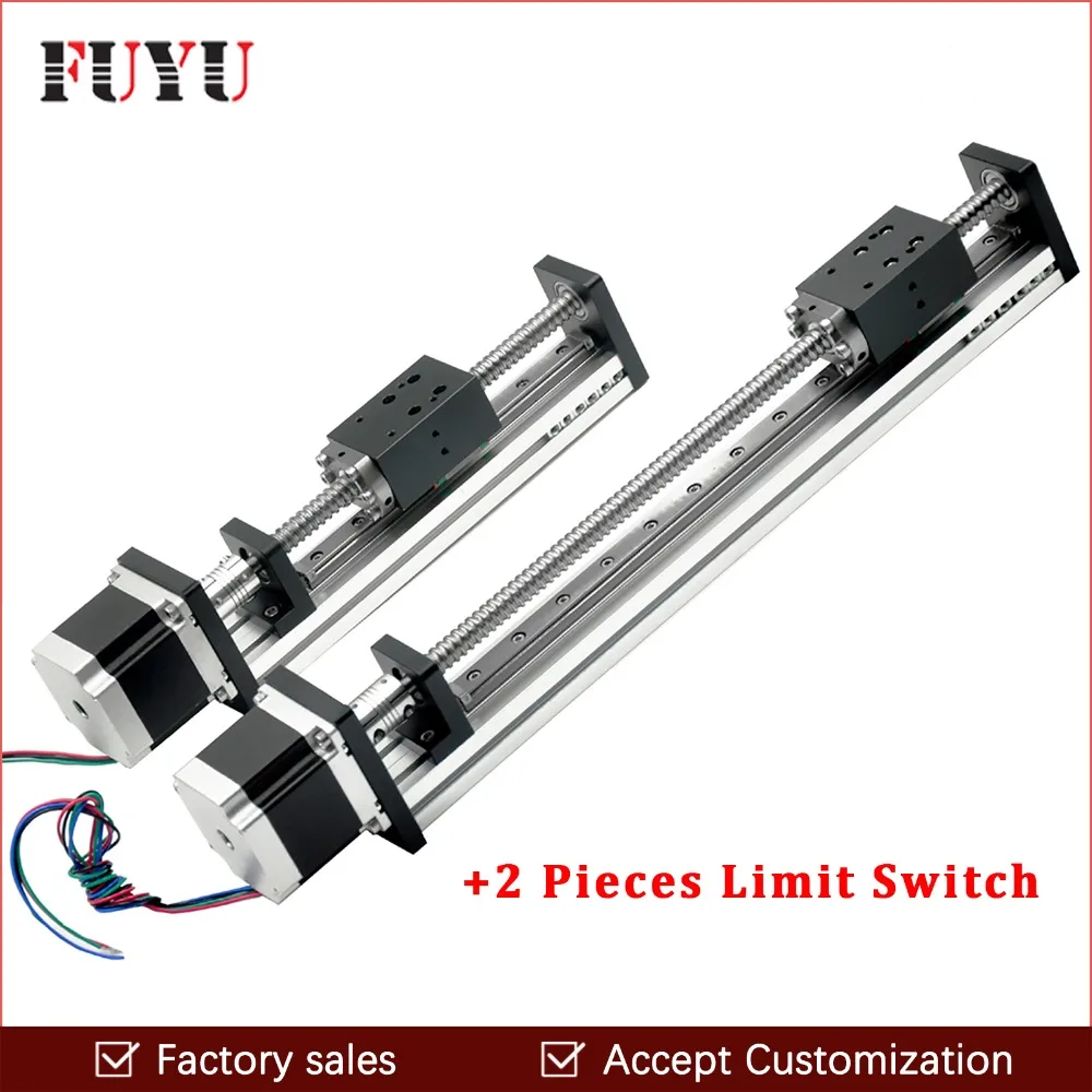 500mm stroke cnc ball screw linear stage actuator system slide table motorized nema 23 motorin