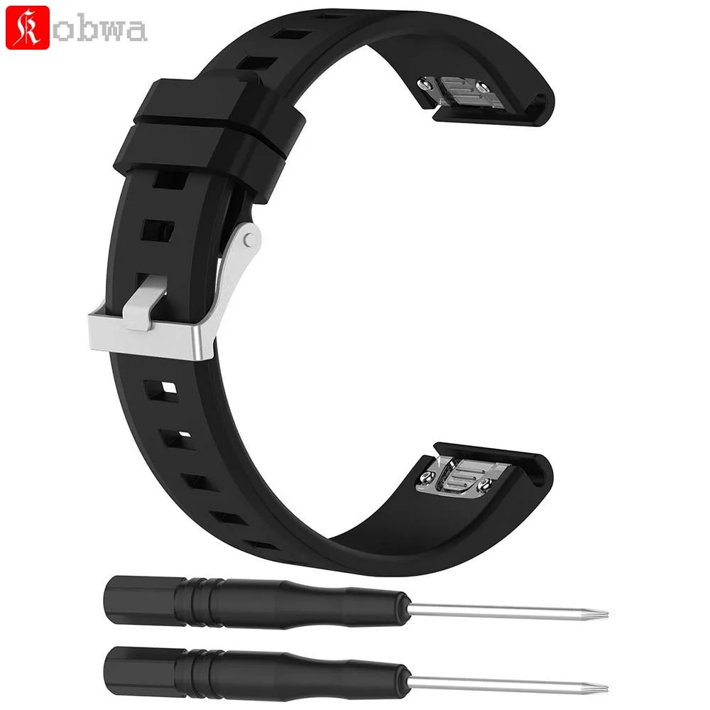

Watchband for Garmin Fenix 5 GPS Watch 22mm Sports Silicone Quick Release Wrist Band With Tools Quickfit Watch Strap for Fenix5