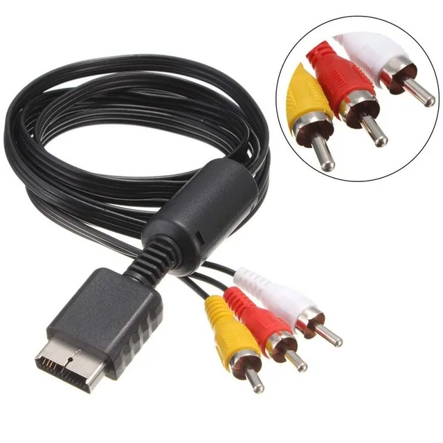 

5 pcs High quality New 1.8M RCA TV Cable AV lead Sound Video for Sony For Playstation 2 3 PS2 PS3 Wholesale