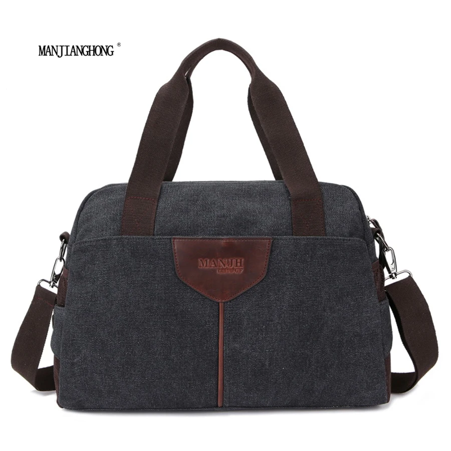 

2017 Men messenger bags Canvas bag briefcase famous designer brands high quality vintage big size men travel bag shoulder bag