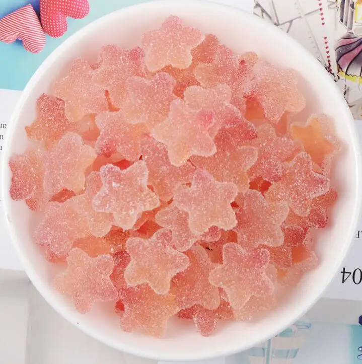 Смола Kawaii с пятиконечными звездами смолы кабошон плоской задней поверхностью