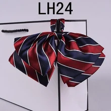 Горячая Распродажа, галстук-бабочка для женщин, школьная форма для девочек, деловой костюм, аксессуары, галстук-бабочка, в полоску, темно-синий