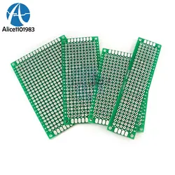 4 шт. Double Side Прототип PCB Луженая Стекло волокно макет 5x7 4x6 3x7 2x8 см FR4 5x7 2x8 4x6 3x7 см