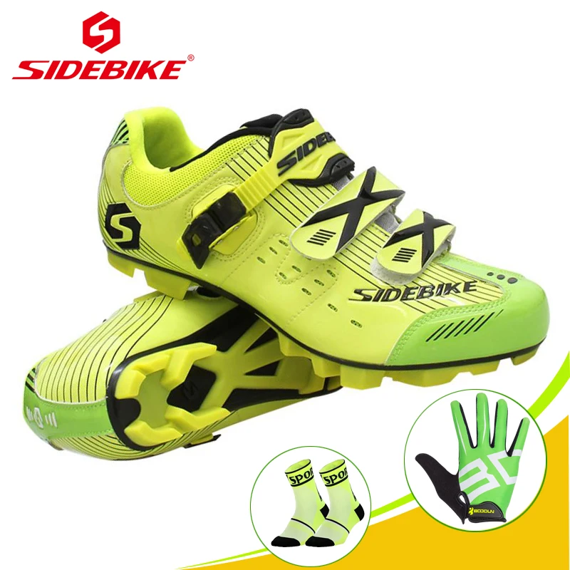 

SIDEBIKE sapatilha ciclismo MTB Riding Cycling Shoes bicicleta Reflective Blue Yellow Red White Bicycle Shoes Cycle Sneakers