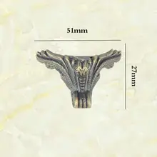 JD 4 шт цинкового сплава мебель ножная деревянная коробка летучая мышь нижний Подарочный ящик, деревянная коробка четырехногие украшения для ног