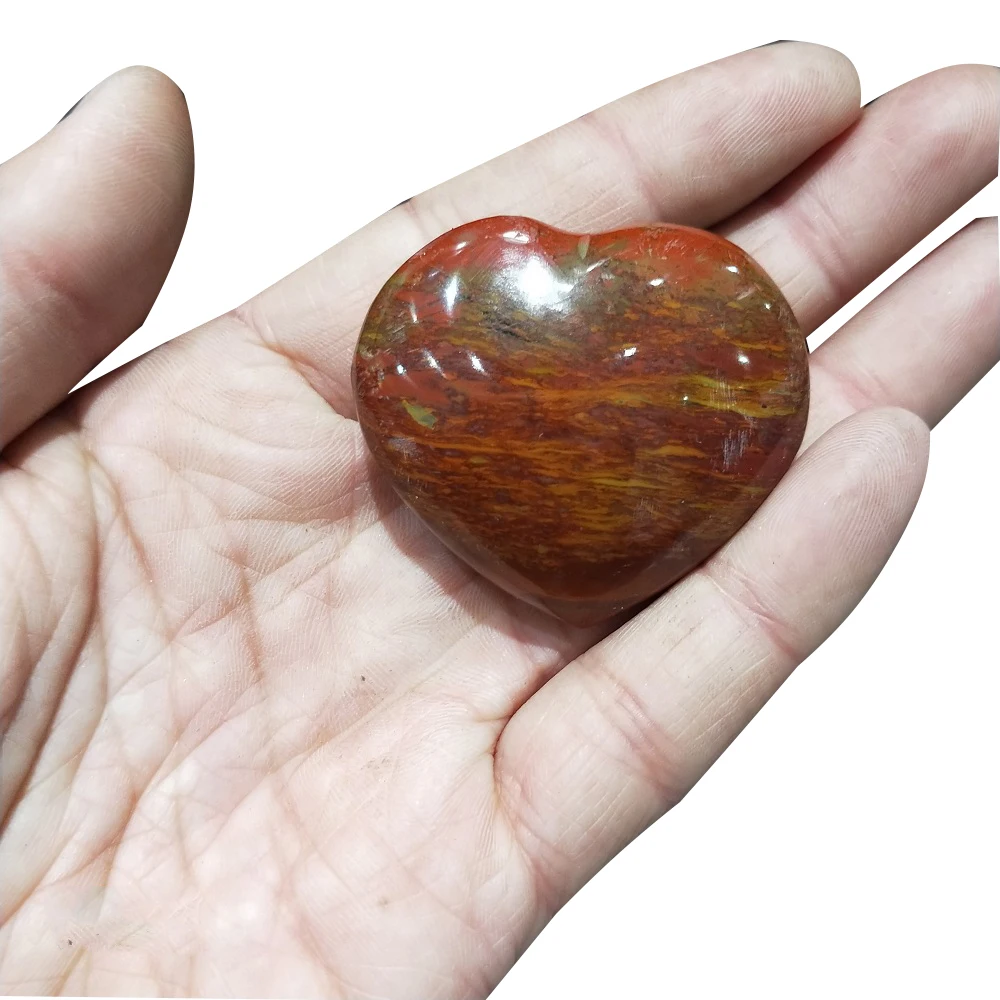 Натуральный красная яшма кристалл сердце ремесла рейки заживляющие кристаллы любовь яшма драгоценные камни для Свадебные украшения и дома