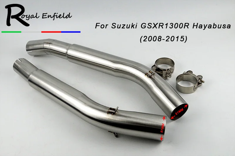 

Motorcycle GSX1300R Exhaust Slip On Connector Link Pipe For Suzuki Hayabusa GSXR1300 Modified Muffler Middle Pipe 2008-2015 Year